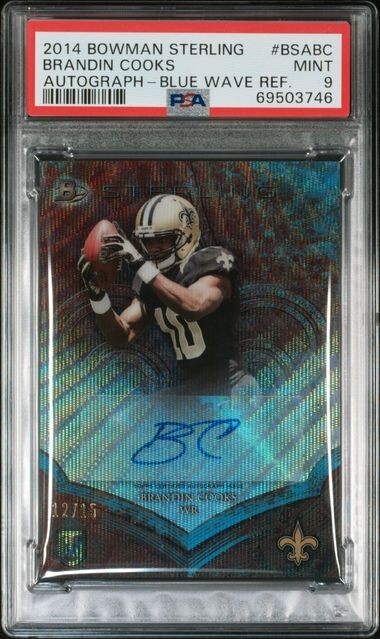 Brandin Cooks Bowman Sterling Autograph #BSABC Blue Wave Refractor