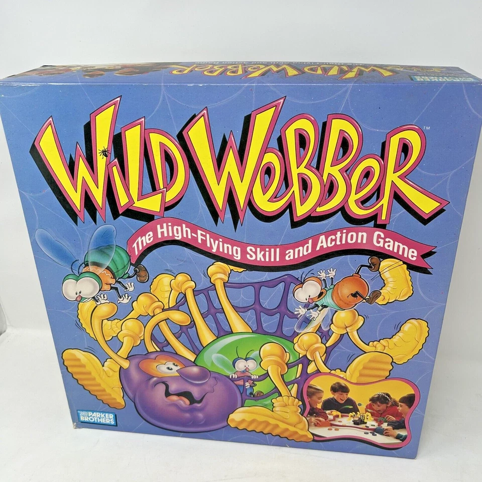 Wild Webber Fun skill & action motorized spider game 100% complete 1992 vintage - Image 3 of 4