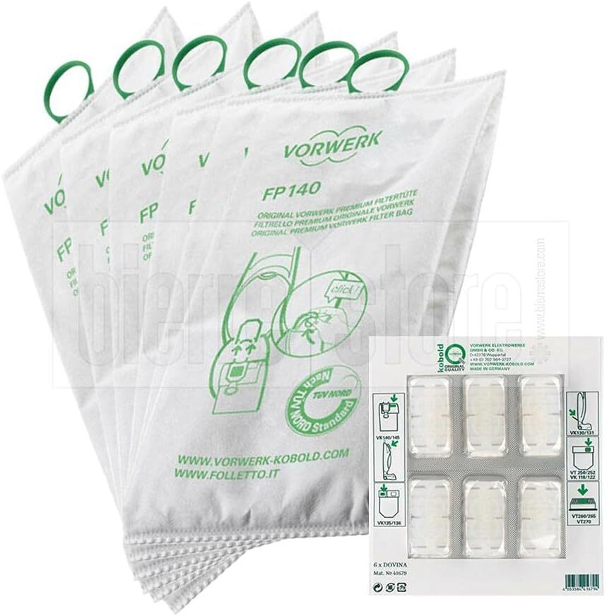 Sacchetti e Profumini Folletto Vk 140 E 150, Originali Vorwerk