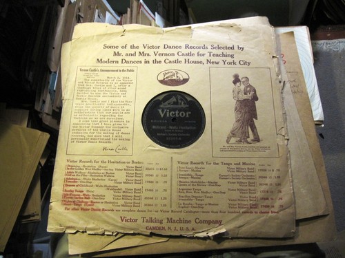 1914 VERNON IRENE CASTLE Picture McKee Milicent Waltz Hesitation Victor 35395 - Picture 5 of 5