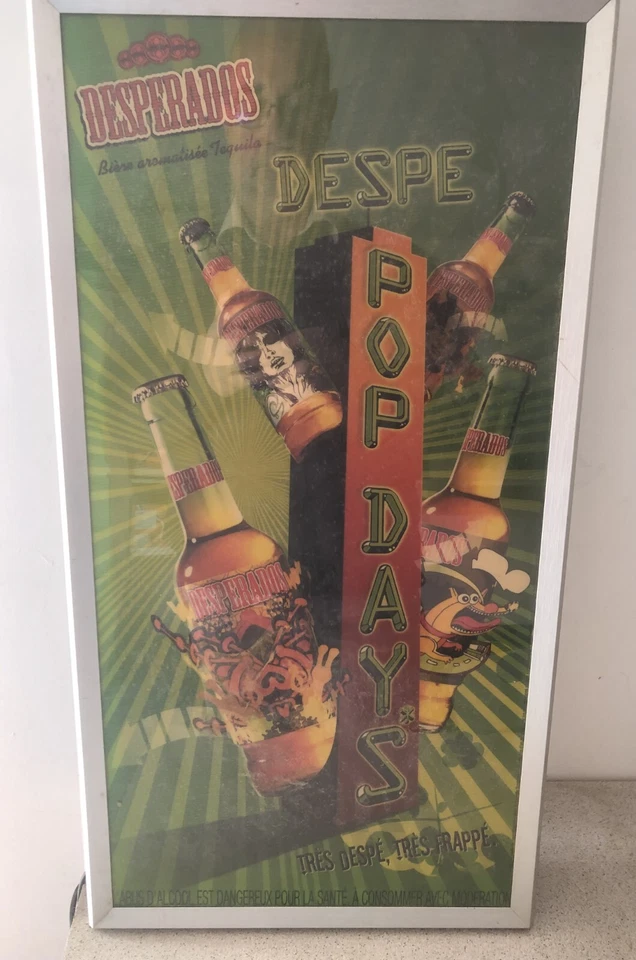 Enseigne lumineuse bière Desperados en très bon état - Photo 2/4