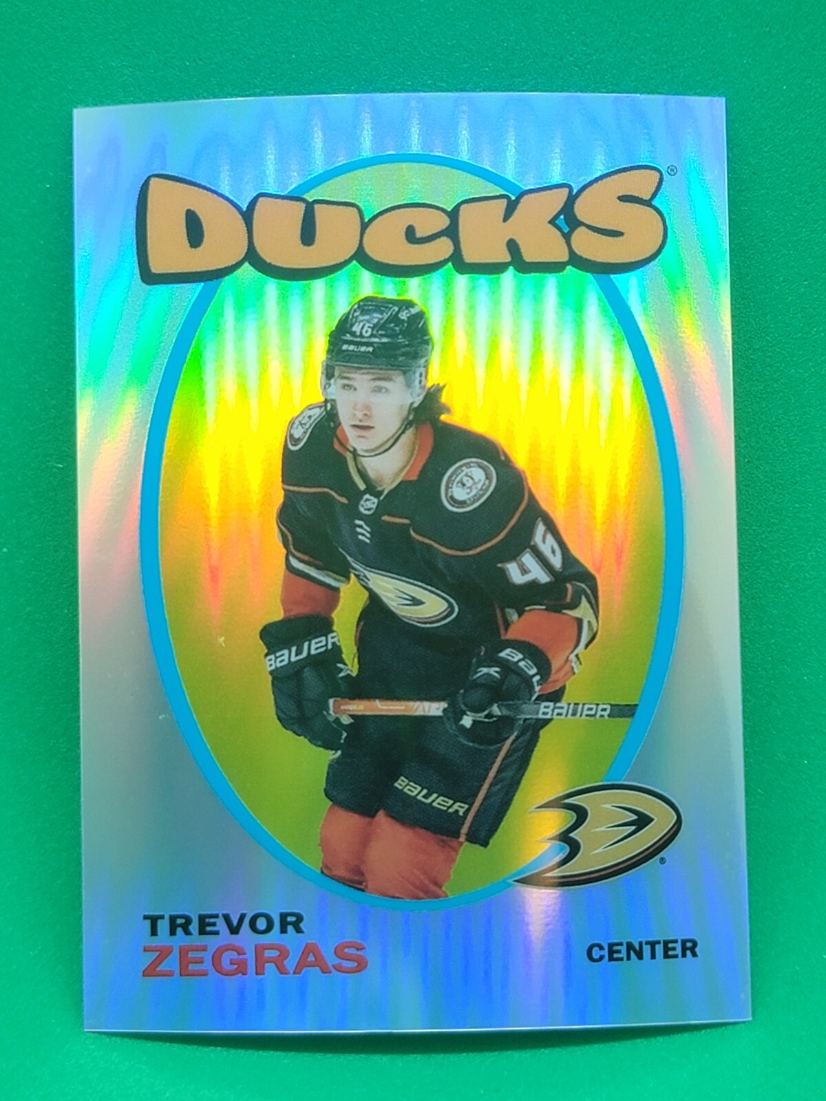 2022-23 Topps Chrome NHL STICKERS 1971-72 Retro #610 Trevor Zegras Anaheim r;P