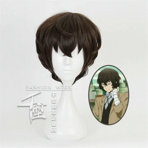 Bungou Stray Dogs Osamu Dazai Cosplay Costume Uniform Comic-con Halloween Wig - Bild 13 von 13