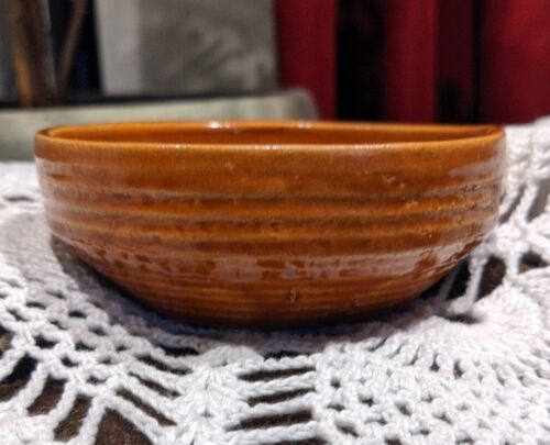 Vintage Zanesville Stoneware Brown Homespun Stoneage Modern Pottery Bowl 8004 - Picture 1 of 8