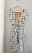 Modcloth Myrtlewood of California  White Cotton Summer Dress - Size Small 