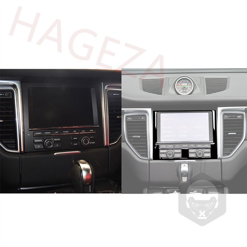 Cubierta negra brillante del panel de navegación GPS del coche para Porsche Macan 2014-21 accesorios - Imagen 4 de 9
