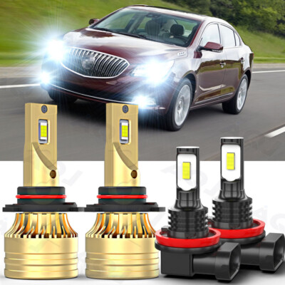 For Lincoln MKX 2011-2015 6000K Combo 4X LED Headlight High/Lo + Fog Light Bulbs