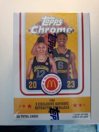 2023 Topps McDonald’s All American Chrome Basketball 7 Pack Blaster Box