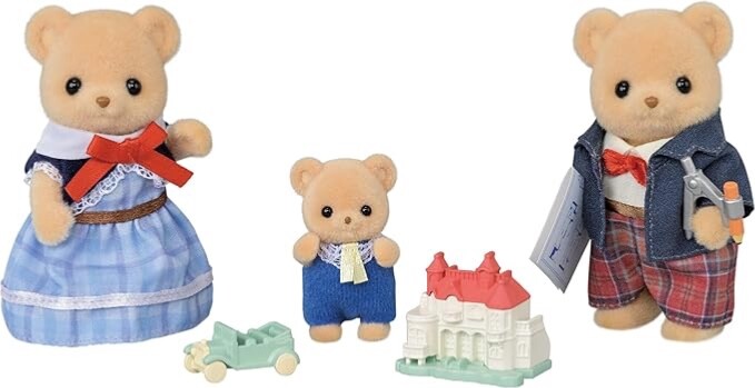Calico Critters Biscuit Bear Family Set Doll EPOCH Japan Sylvanian