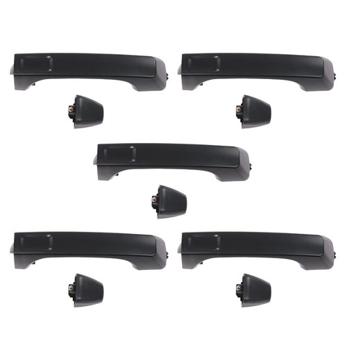 Fit For 2006-2010 Hummer H3 H3T Black Door Handle Outside Front & Rear Set of 5