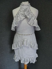 True Decadence Tiered lace Dress Lavender UK 8 LN025 ii 18