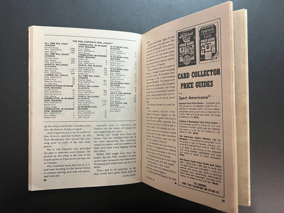 November 1981 Hockey Digest Magazine VTG 1981-82 NHL Preview Wayne Gretzky NICE! - Image 2 of 3