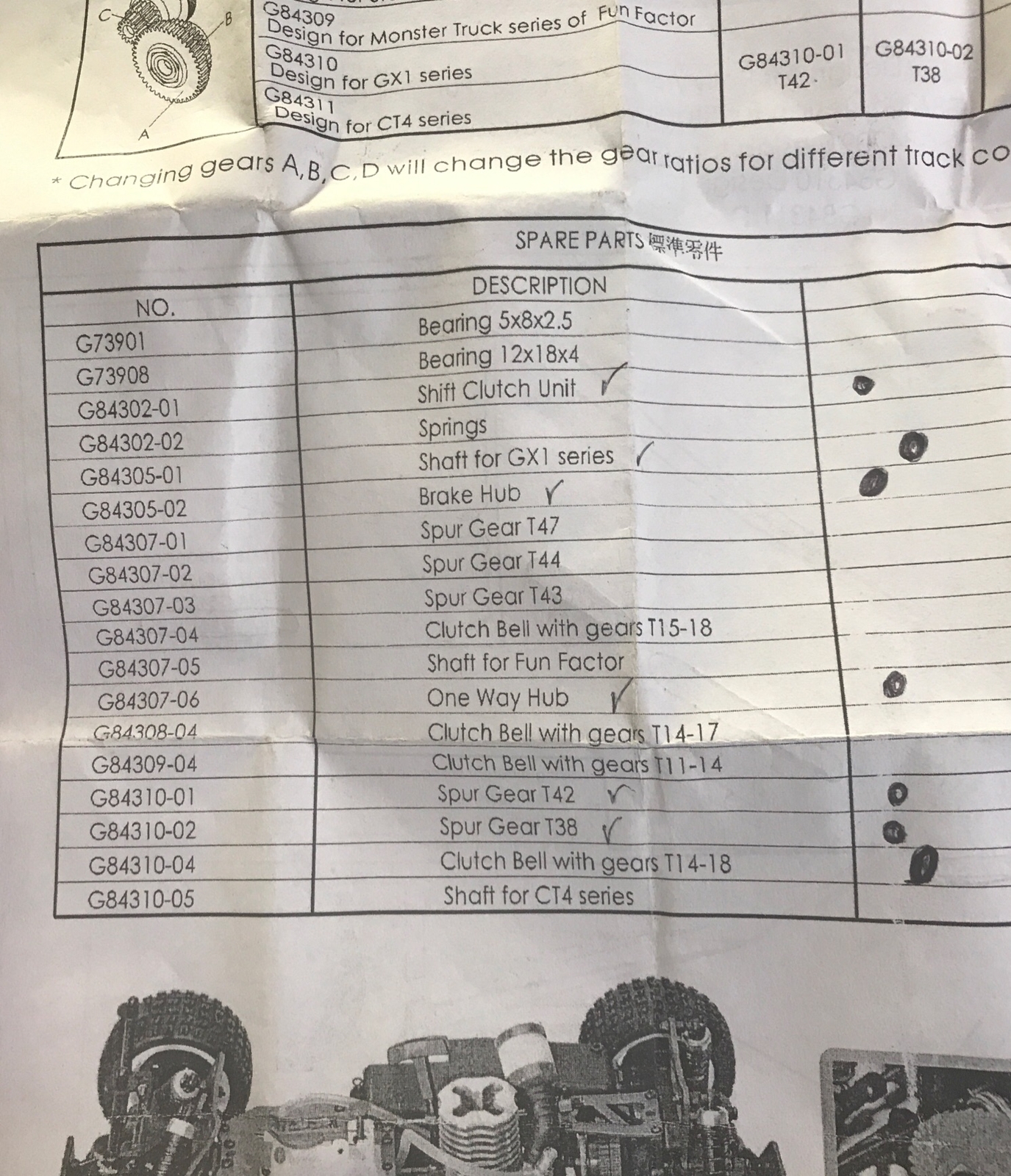 RW Hard Delrin Spur Gear CEN Racing G84310-01 42T (rosso) Fit TR4 - Foto 8