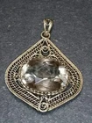 Soviet vintage Woman's jewelry Suspension Pendant  silver 916, Rhinestone.9 gram
