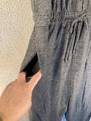 Free People FB Beach Jumpsuit Pants Womens XL Gray Bi Coastal Sleeveless Tank - Picture 5 of 22