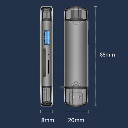 Lecteur Carte 6 en 1 SD USB 3.0 Type C Micro USB OTG TF SD - Photo 5/10