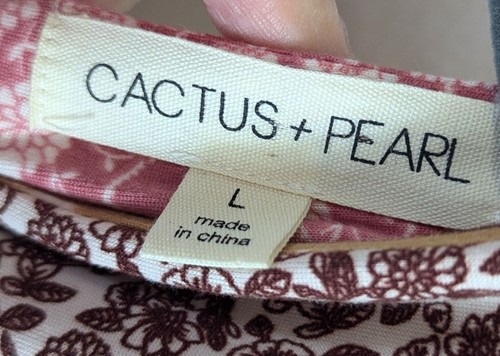 Cactus + Pearl Women size L Mix Stripe Knit Maxi Dress Slits Cottagecore Hippie - Picture 9 of 13