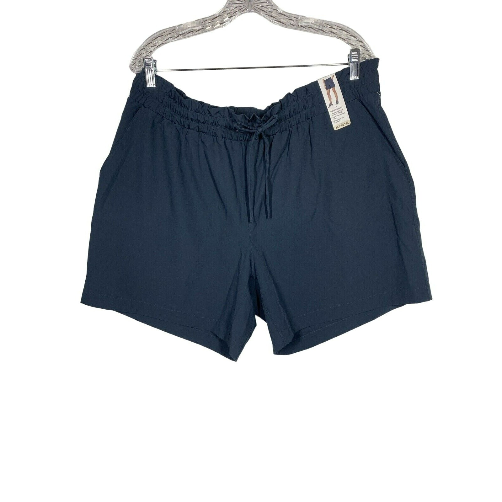 New Mondetta Womens Active Performance Bermuda Shorts Side pockets XL