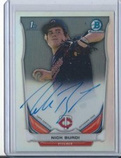 2014 Bowman Chrome NICK BURDI autograph auto refractor RC Minnesota Twins
