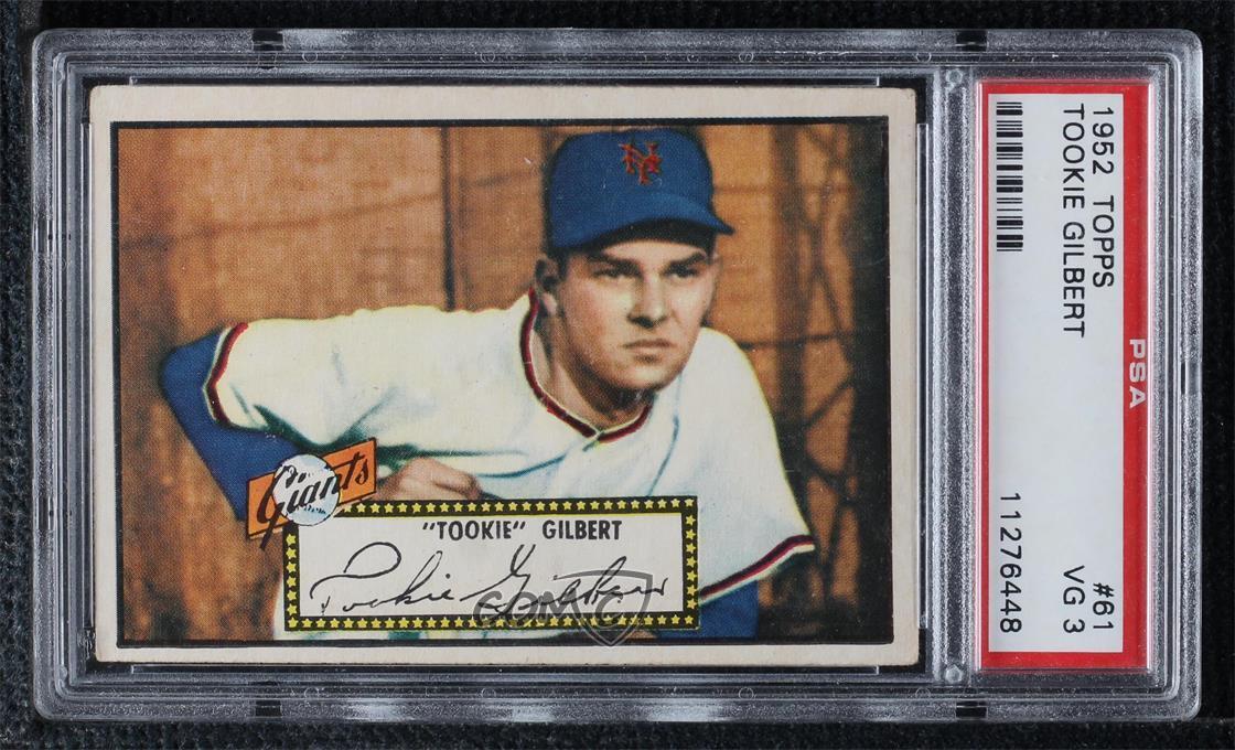 1952 Topps Tookie Gilbert (Red Back) #61 PSA 3