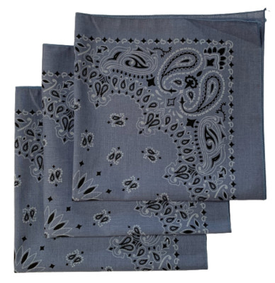 Made In The USA Paisley Bandanas (3 pack) - Various Colors