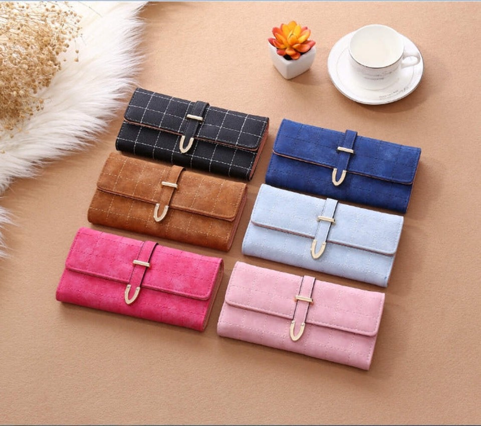 Women Purse Thread Plaid Leather Fashion Design With Polyester Phone