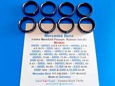 Mercedes W107, W126, W140 W124 Set of 8 Intake Fuel Injection Plenum Seal Set