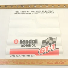 VTG KENDALL MOTOR OIL DISPOSIBLE FLOOR MAT FOR SERVICE DEALER SHOP UNUSED CREASE