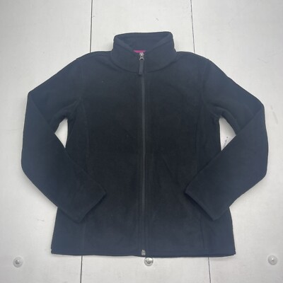 Amazon Essentials Black Fleece Zip Up Jacket Youth Girls Size Large
