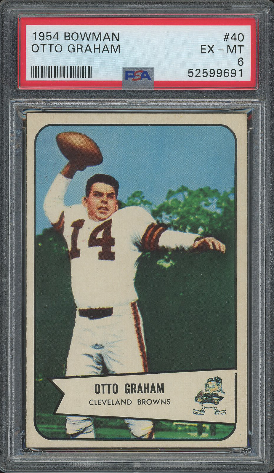 1954 Bowman #40 Otto Graham PSA 6 (FB01)