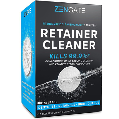 Retainer Cleaner Tablets - Quick 3-Minute Clean for Dentures, Mouth Guards, A...