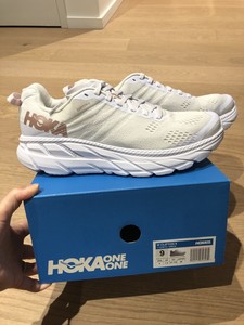 hoka clifton white rose gold