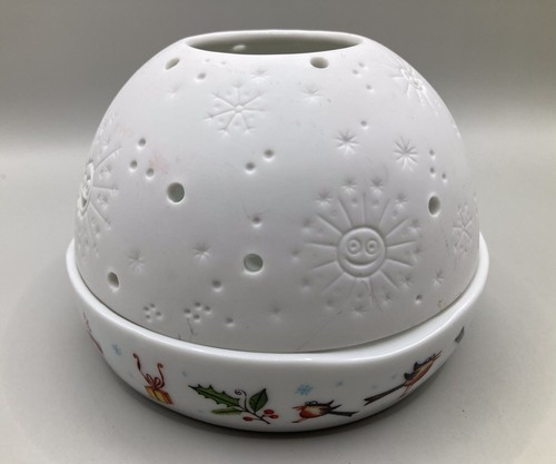 Clare Mackie, Royal Worcester, Festive Coll. "Snowflakes at Night" Fairy Lamp - Picture 2 of 5