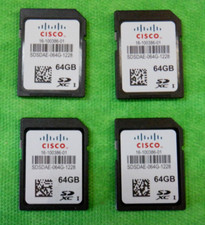 CISCO 16-100386-01 CISCO 64GB SD FLASH MEMORY CARD SDSDAE-064G-1228 LOT OF 4