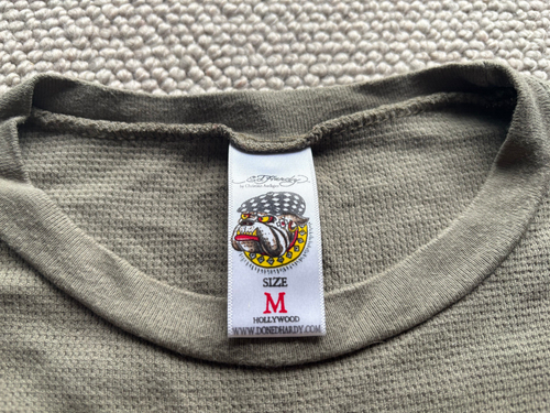 Ed Hardy by Christian Audigier Men's Long Sleeve Waffle Top Made In USA Size M - Picture 21 of 24