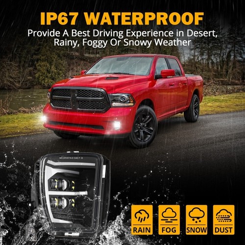 For Dodge Ram 1500 2013 2014 2015 - 2018 DRL LED Fog Lights Bumper Driving Lamps - Bild 7 von 12