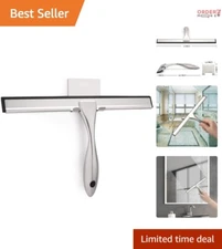 12" Stainless Steel Squeegee for Shower, Windows & Cars - Streak-Free Clean