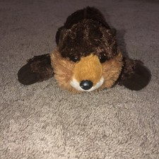 Aurora Beaver Plush Dark Brown Wildlife Stuffed Animal Soft Nature Toy 15  