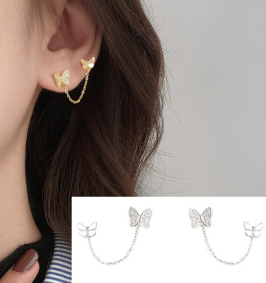 【STONEHENgE】Love Duet〜14K Butterfly Single Piercing diamondbutterflystudearrings_1