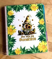 Sunflower Gnome "You are my Sunshine" Cover Set 4 use w/ Erin Condren Planner~