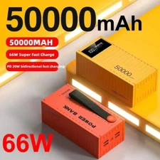 50000mAh Power Bank Fast Charger Large Capacity Portable Mobile External Battery