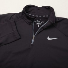 Nike Sweatshirt Mens Large Purple Therma-Fit Quarter Zip Pullover 645383-570