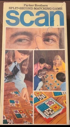 Parker Brothers 1970 Vintage Scan Board Game Complete Matching Card Game