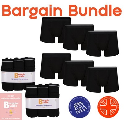 Herren Trunks Cotton Rich Soft Label-less Stützbeutel 6er Pack-Schnäppchenpaket