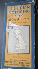 MICHELIN MOTORING MAP OF GREAT BRITAIN C1930S BIBENDUM COVER 16 MILES TO 1 INCH