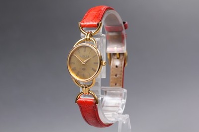 VINTAGE Gucci 6000L Women's 23mm Black Dial Swiss Quartz Gold Tone