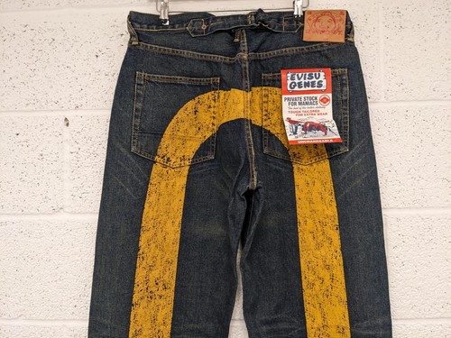 Evisu Denim Selvedge Jeans Blue Size 36 - Private Stock For Maniacs - New - Picture 3 of 13