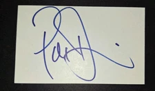 PIERCE BROSNAN - MOBLAND " CONRAD HARRIGAN " SIGNED 3x5 Index Card W/PROOF