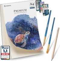Createk Aquarellpapier A4 300G Mit 30 Blatt [ Premium QualitäT FüR Brillante