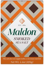 Maldon Salt, Smoked Sea Salt Flakes, 4.4 Oz (125 G), Kosher, Natural, Gently Smo